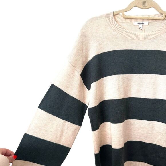 SPLENDID Ivy Cashblend Stripe Sweater NWT Sz Small - Picture 3 of 5